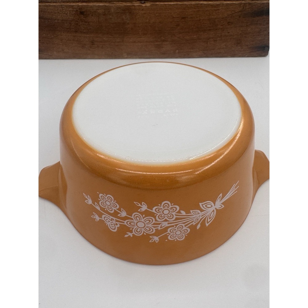 Pyrex 474 B Butterfly Gold 1.5‎ qt Oval Cinderella VTG Casserole Dish NO LID - Picture 7 of 7